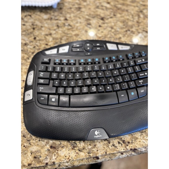 Logitech K350 ( Y-RBN90‎ ) Wireless Comfort Wave Ergonomic Keyboard No Dongle - Picture 4 of 7